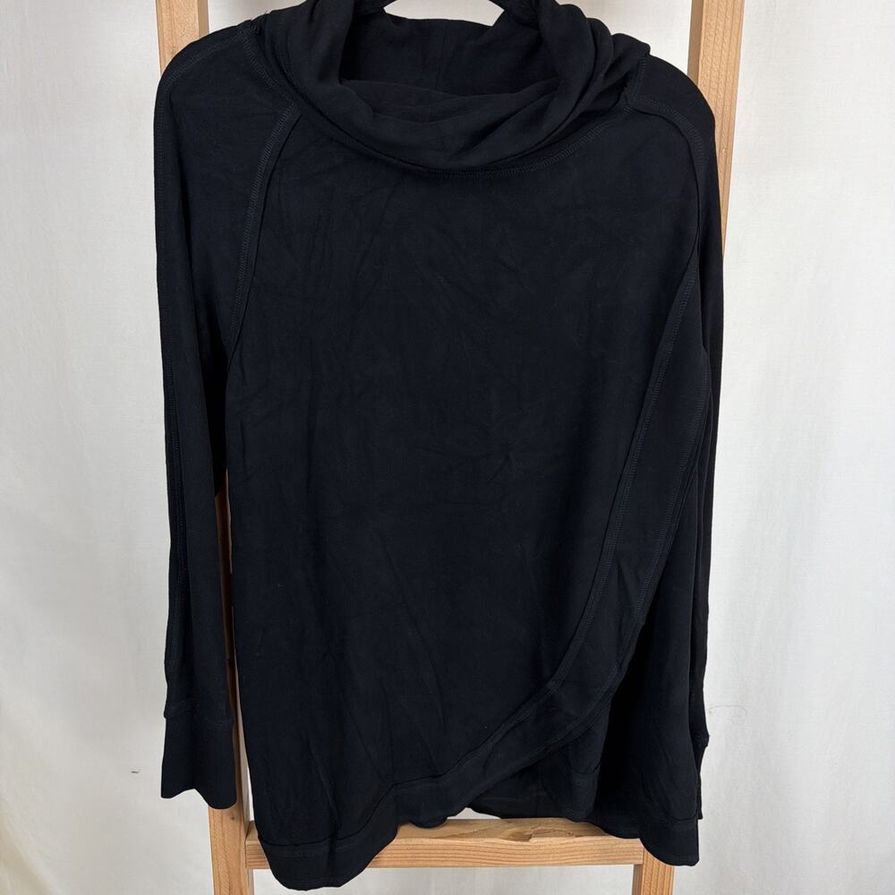 NWT Shana Black Cowl Neck Tunic Top #1127 Size XL